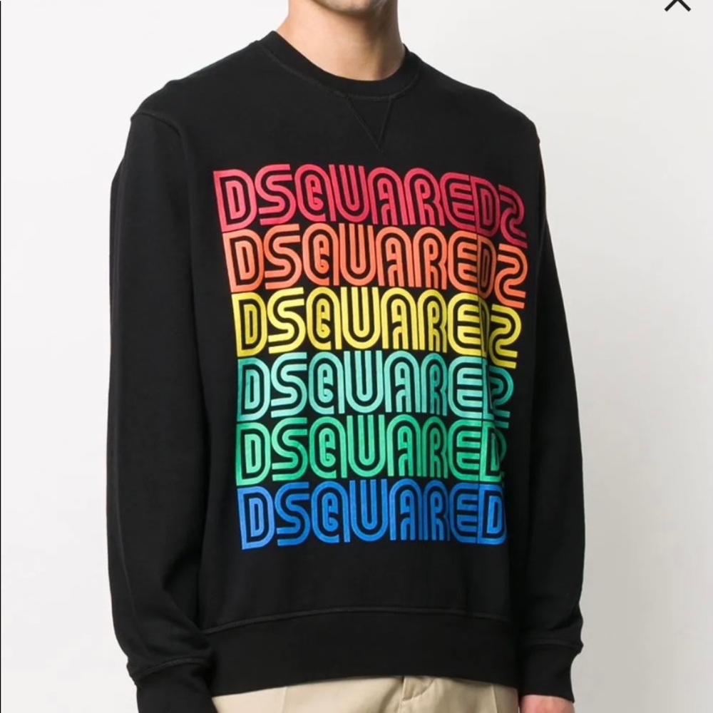 Dsquared2 rainbow logo sweatshirt